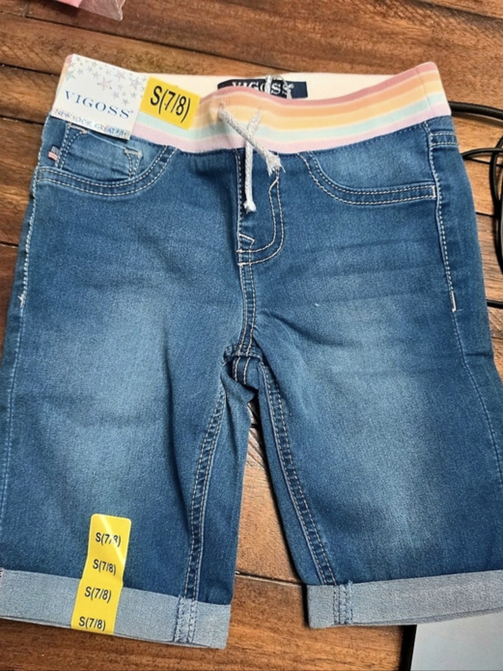 Vigoss Bermuda Denim Shorts Girls Small (7/8) NWT